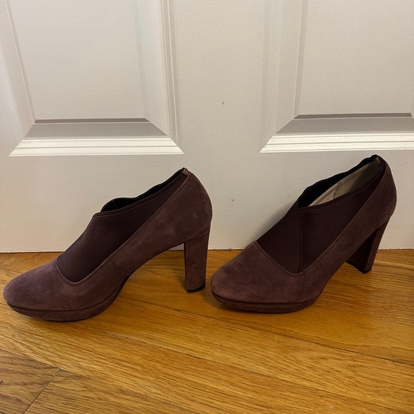 CLARKS KENDRA MIX BURGUNDY WINE MAROON SIZE 8 3.5" HEEL NEW - Picture 7 of 7